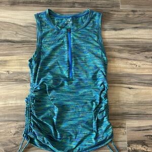 Athleta Side Scrunch Zip Tank